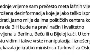 Print Screen / Izjava ministrice Turković